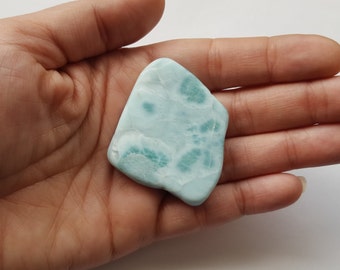 Blue Caribbean Larimar Cabochon, Larimar CAB, Designer Cabochon, Genuine Caribbean Larimar Gemstone, Jewelry Supplies, Blue Cabochon