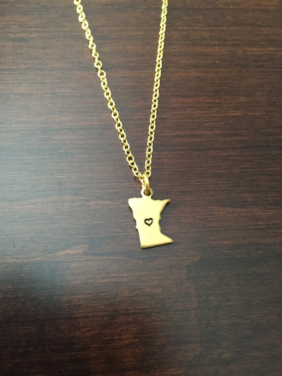 Minnesota Necklace Minnesota gold Minnesota necklace
