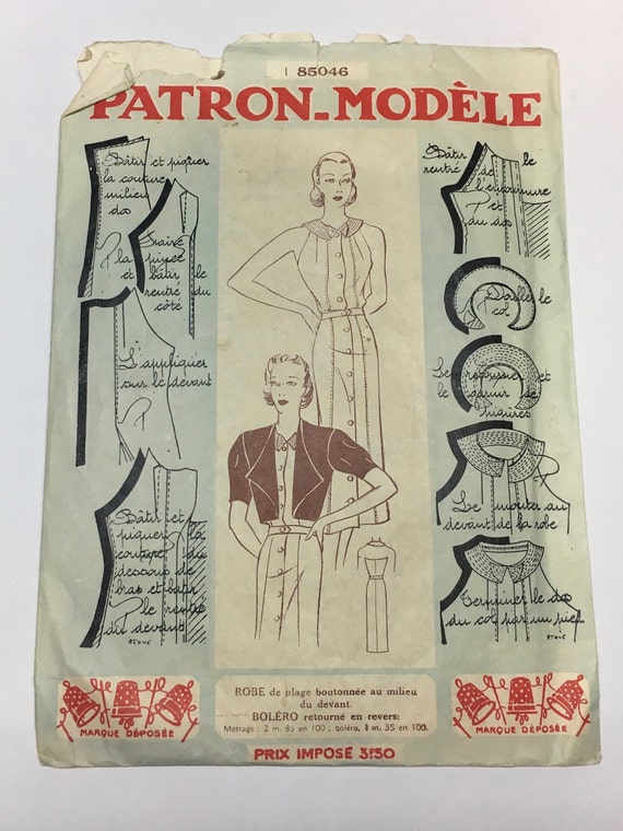 Vintage French Sewing Pattern Patrons Modèles No.