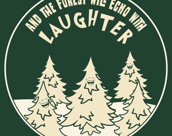 LED ZEPPELIN - New Lower Price All Sizes- Soft T-SHIRT- And The Forest Will Echo With Laughter t-shirt Brand New Hand Screen Printed