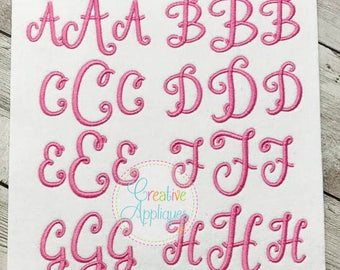 6 SIZES!!! Stylish Script Monogram Embroidery Font, Alphabet Font Digital Machine Embroidery Design embroidery font, elegant embroidery font