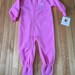 Vintage 1980s Girls Pink Fleece Footie Sleeper Pajamas! Size 3T