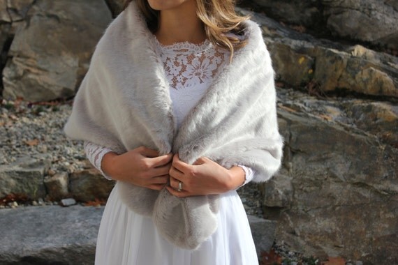 fur shawls for bridesmaids