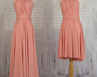 Bridesmaid dress Wrap dress Convertible Infinity Dress Evening Dresses Peach echo infinity Dress-C13#B13#