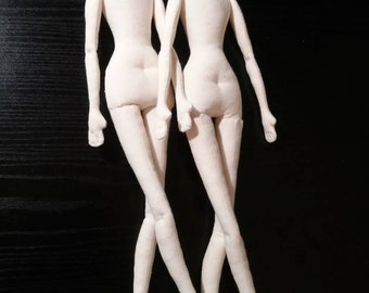 SET of TWO Blank Doll BODIES 17" for crafting - handmade doll- PreSewn and Stuffed Blank Doll Body - premade doll- cloth doll body