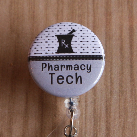 Pharmacy Tech Badge Hold ID Badge Reel Badge