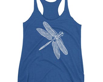 Dragonfly Tank Top - Dragonfly Racerback Tank Top - Dragonfly Tank - Gift for Women - Dragonfly Tank - Graphic Tank - by Bloom Bloom Wear