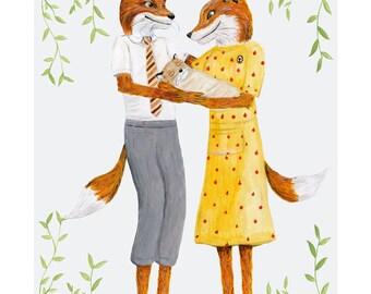 Fantastic Mr Fox print - Baby Fox