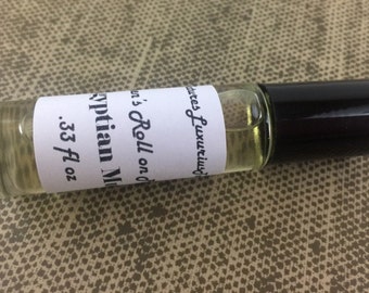 Egyptian Musk Roll on Perfume, Body Oil, 10ml Glass Bottle, Egyptian Musk Oil