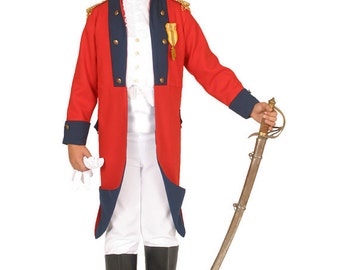 Boys American Revolutionary War Costume British Red Coat