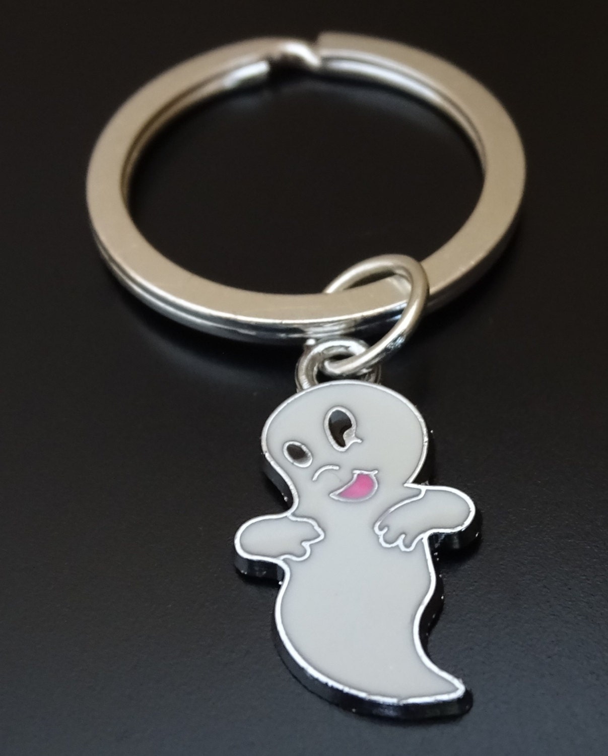 Ghost Keychain Custom Keychain Custom Key Ring Ghost Charm