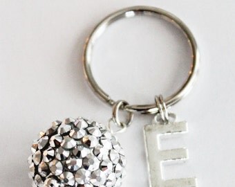 Initial Keychain. Disco Ball Keychain. Cute keychain. Personalized Keychain. Purse Bling. Bling Keychain. Best Friend Gift. Best Friends.