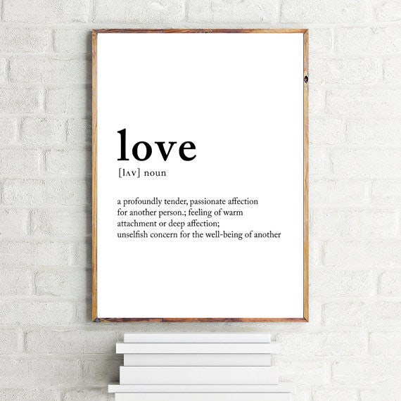 Love definition Love meaning love posters Noun