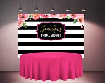 Kate Bridal Shower Vinyl Printed Backdrop, Spade Birthday Decoration, Party Photo Props, Printable Kate Inspired Birthday Banner, DIY Poster