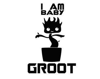 Guardians of the Galaxy 2 SVG Files Baby Groot Cutting files Cricut Silhouette