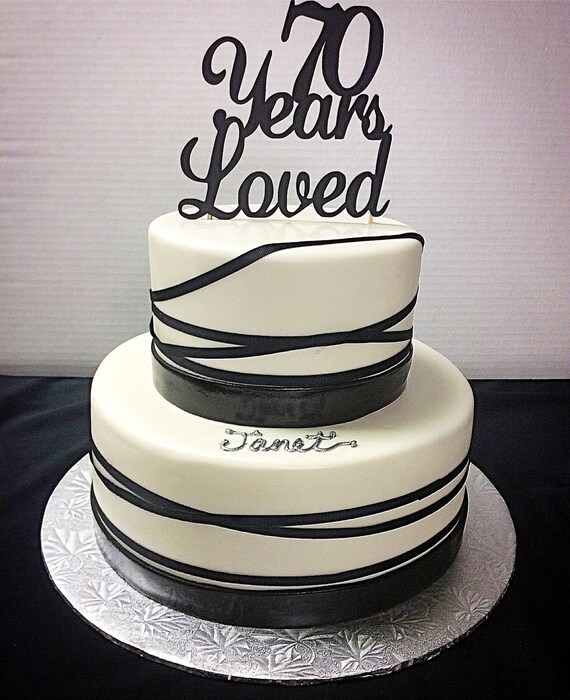 70 Years Loved Birthday Cake Topper/70th Birthday Cake Topper/
