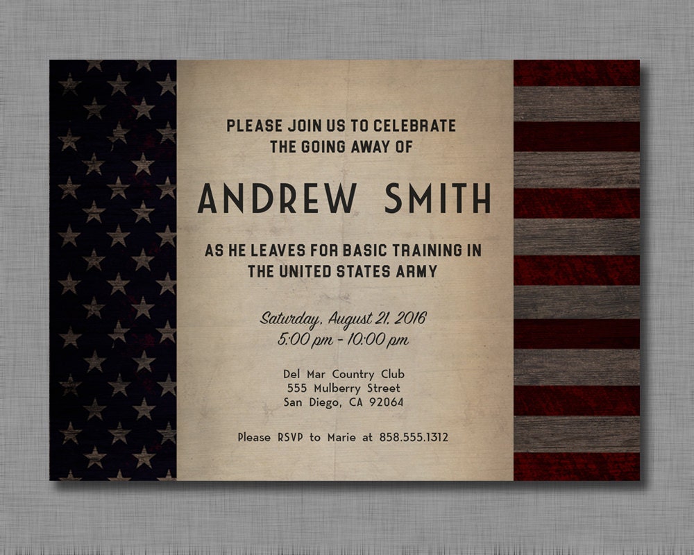 Military Going Away Invitations 10