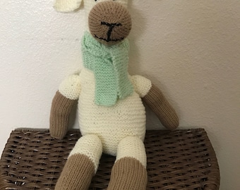 Knitted Alpaca Stuffed Animal Toy for Children