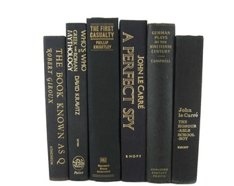 Black Gold Vintage Books, Wedding Decor, Photo Prop, Vintage Books , Decorative Books , Gift For Book Lover, Gift for Her , Home Decor,