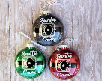Santa Camera Ornament, Christmas Elf Accessory - Santa Is Watching You Ornament, Personalized Ornament, Elf Camera, Santa Cam