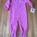 Vintage 1980s Girls Pink Fleece Footie Sleeper Pajamas! Size 3T