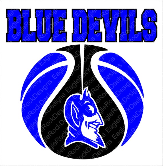 Download Blue Devils Basketball SVG EPS DXF Cut File for Cameo and