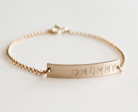 Personalized Mom Bracelet Mama Bracelet By Daintylayersjewelry