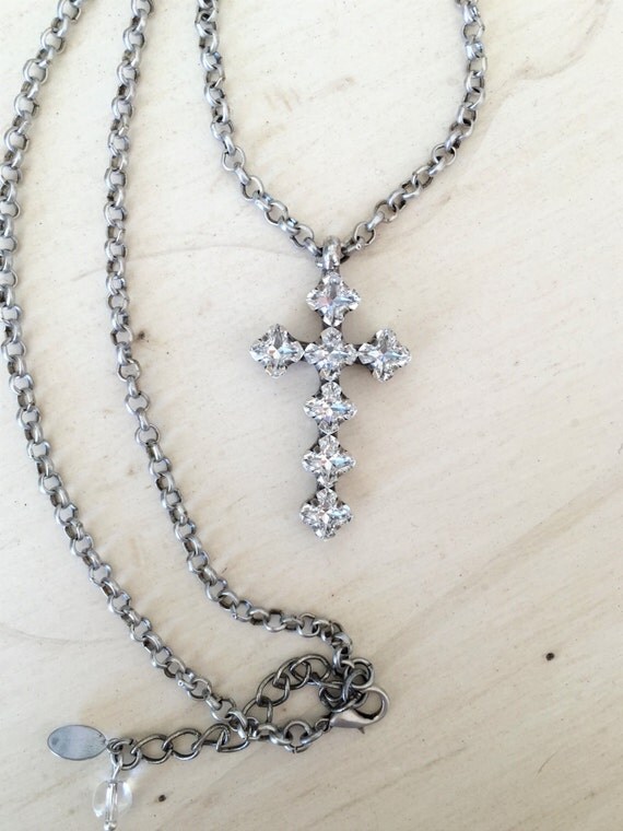 Swarovski Crystal Cross Pendant Necklace