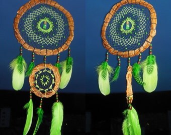 New Natural dreamcatcher "La Fee Verte" \ Large Dream catcher \ attrape reves \ Traumfanger \ Acchiappasogni