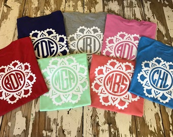 Monogrammed Flower Shirt