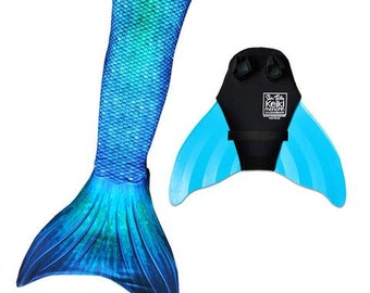 Mermaid Tail Blue Lagoon Pattern-Swimmable Mermaid Tail-FAST SHIPPING-Mermaid Photography