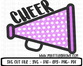 Cheer megaphone SVG, DXF, EPS, png Files for Cutting Machines Cameo or Cricut // cheerleading svg // cheer svg // cute cheerleader svg