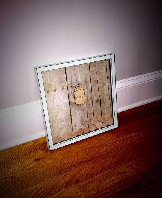 Heart slot guest book