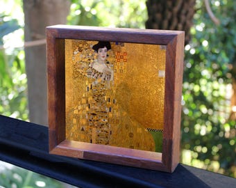 Gustav Klimt Portrait of Adele Bloch-Bauer Translucent Handmade Lightbox See-through art that glows in natural light