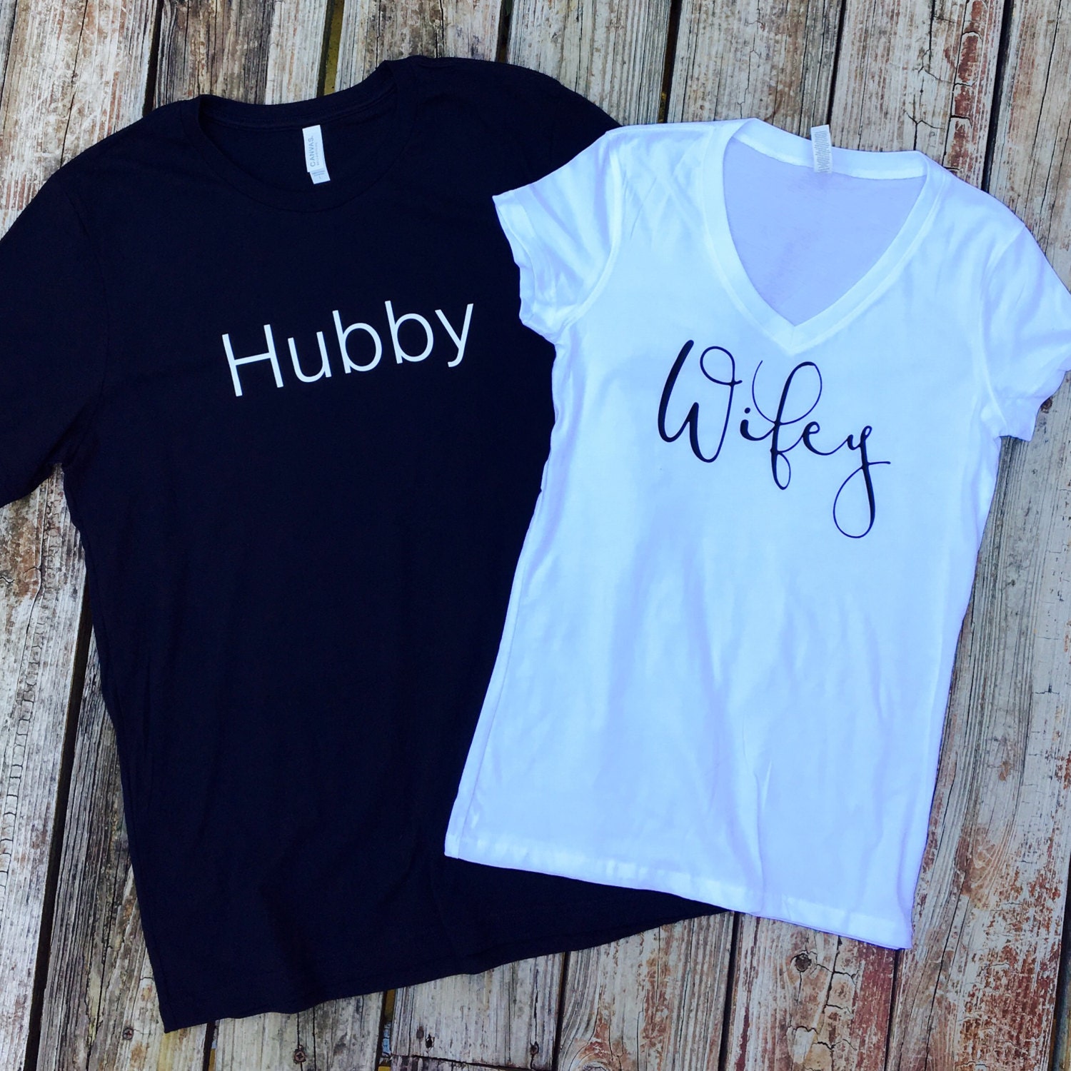 hubby wifey t shirt