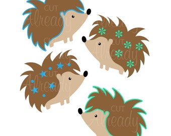 Hedgehog - SVG cut file - PNG, DXF - For Silhouette, Cricut, Card making, Scrapbooking -Instant Digital Download