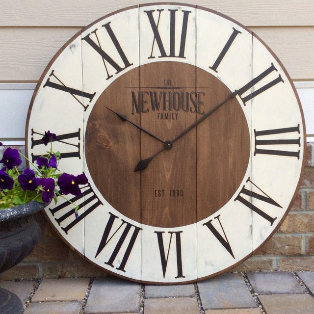 Large Wall Clocks Custom Clocks Rustic Clocks by FunCoolWallClocks