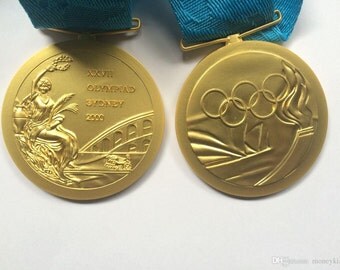 Sydney 2000 Olympic 'Gold' Medal with Silk Ribbon