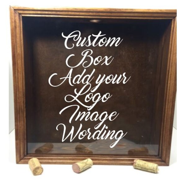 Wine Cork Shadow Box Custom Box cork holder wedding gift