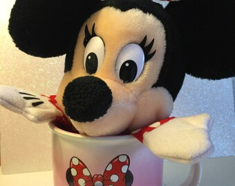 Vintage Minnie Mouse Mug and Puppet