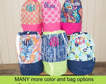 Monogrammed Laundry Bag - Graduation Gift - Laundry Hamper - Monogram Laundry Basket - Monogram Clothes Hamper