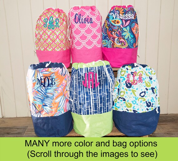 Monogrammed Laundry Bag Graduation Gift Laundry Hamper