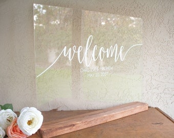 Wedding Welcome Sign - Acrylic Wedding Sign - Large Wedding Sign - Welcome Wedding Sign - Acrylic Welcome Sign - Wedding Welcome Signs