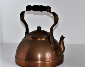 Old Teapot Copper Teapot Great Usable Kitchen Decor