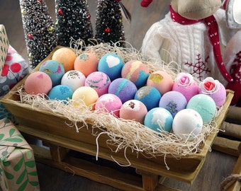 12 Bath Bombs Pack Gift Set Assorted Scent or You Choose, Perfect Gift Set for Anyone! Handmade in USA with only Natural ingredients