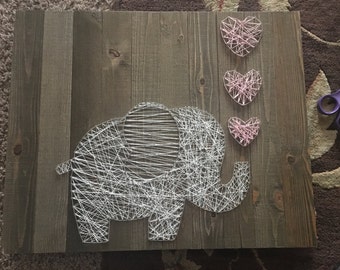 Elephant string art | Etsy