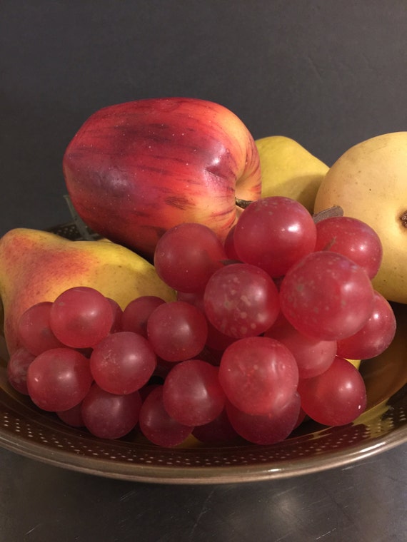 Vintage Artificial Faux Fruit 7 Pieces Mid Century Decor