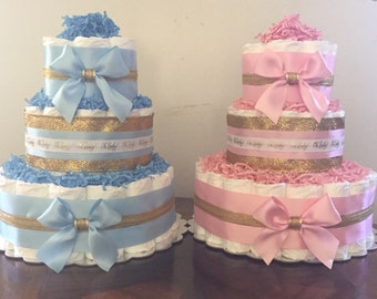 Diaper cake,Baby shower,Pink and gold baby shower,Pink and gold diaper cake,Girl diaper cake,Girl baby shower,Baby shower diaper cake