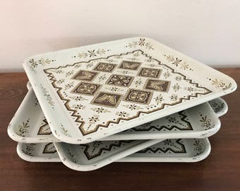 Mid-Century Metal Trays - Maxey - Set of 4