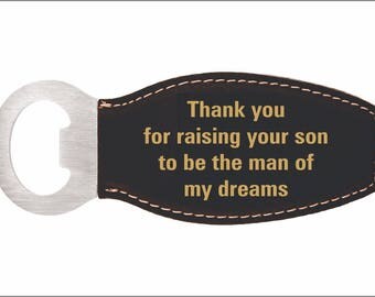 FATHER of the GROOM Custom Magnetic Bottle Opener, Personalized Wedding Favors, Thank You Gift from Bride to Father in Law, LBO004
